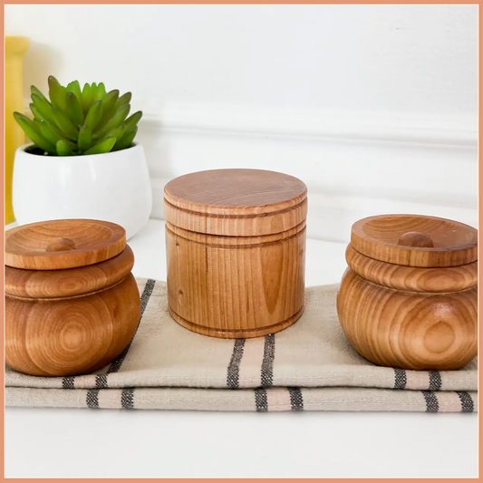 Wooden Container Set, 4 piece