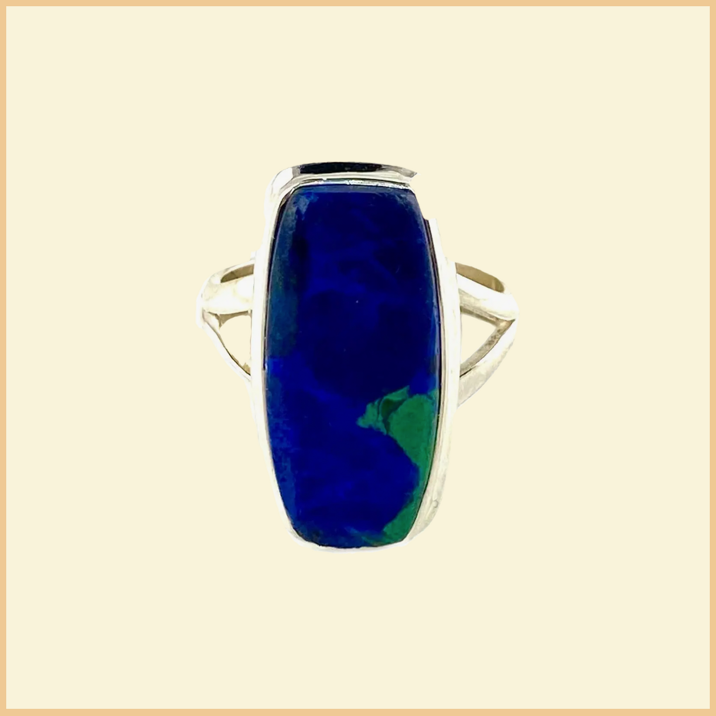 Azurite in Malachite Sterling Silver Ring